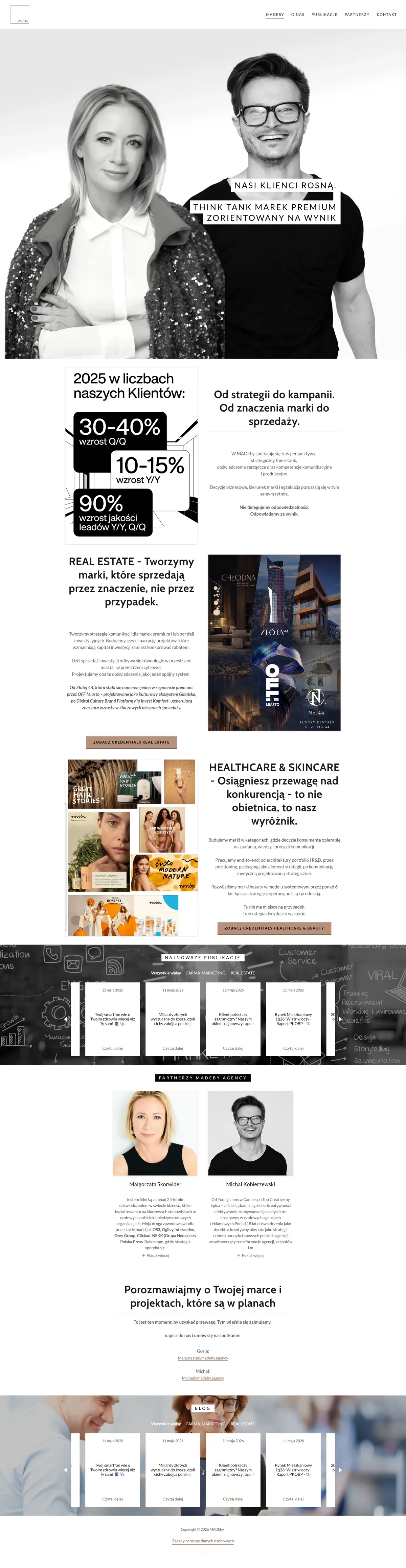 MadeBy - strona agencji reklamowej